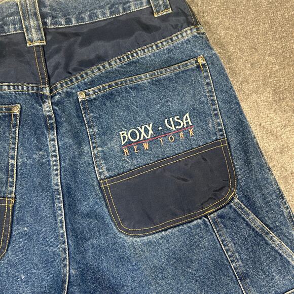 Vintage Boxx USA NY Jeans Baggy Carpenter Double Knee Rough Wear 34x32 Y2K - Picture 3 of 9